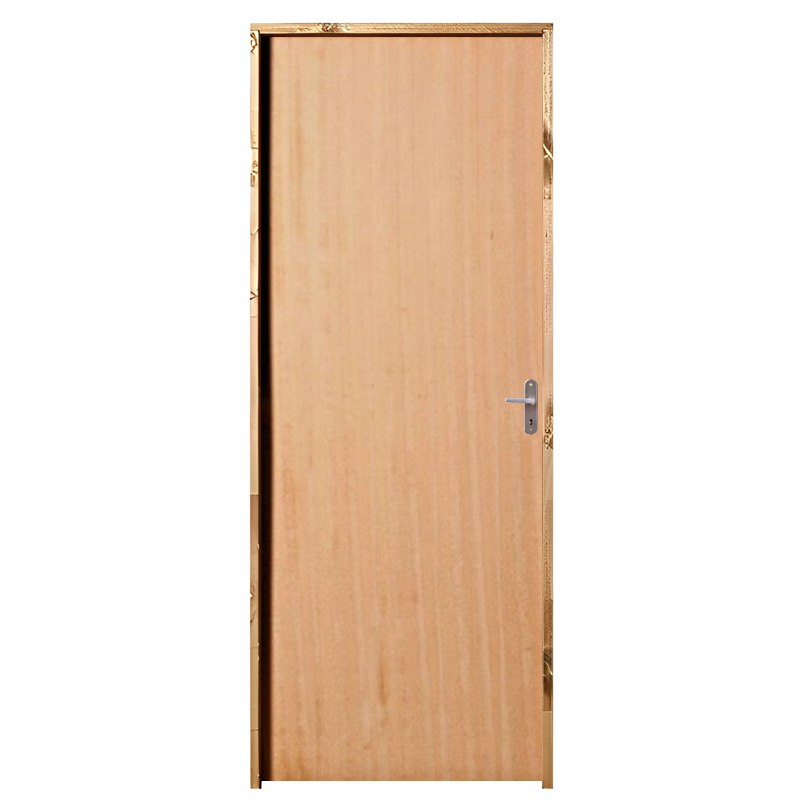 Porta de Madeira Semi-Oca Padrão Angelim Lisa Batentes de 14 CM Eco F - 1
