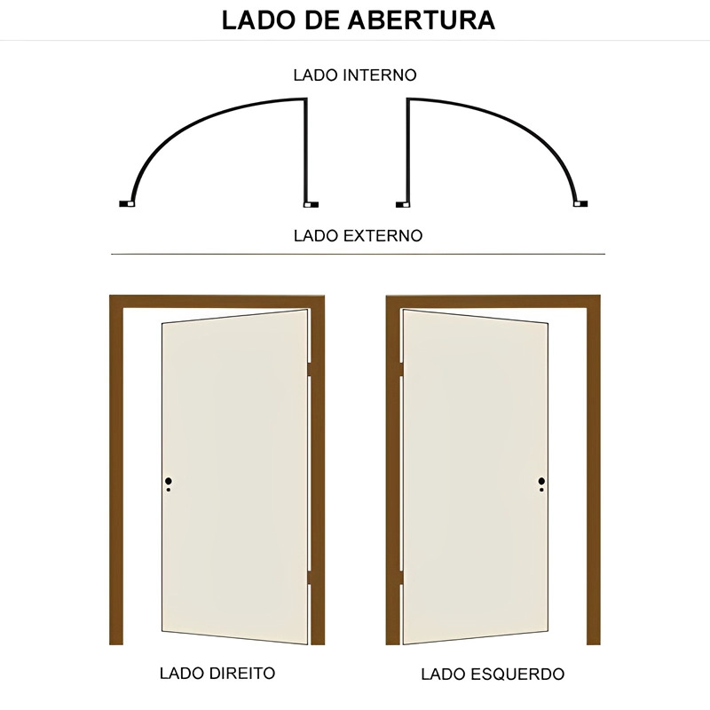 Porta de Madeira Semi-Oca Padrão Angelim Lisa Batentes de 14 CM Eco F - 3