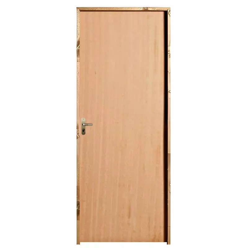 Porta de Madeira Semi-Oca Padrão Angelim Lisa Batentes de 14 CM Misto - 0