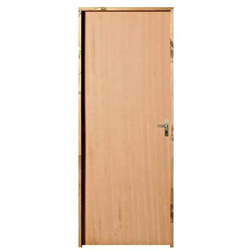 Porta de Madeira Semi-Oca Padrão Angelim Lisa Batentes de 14 CM Misto - 1