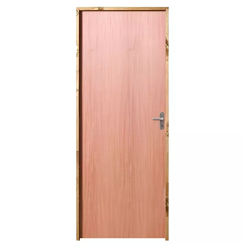 Porta de Madeira Semi-Oca Padrão Curupixá Lisa Batentes de 11 CM Eco - 1