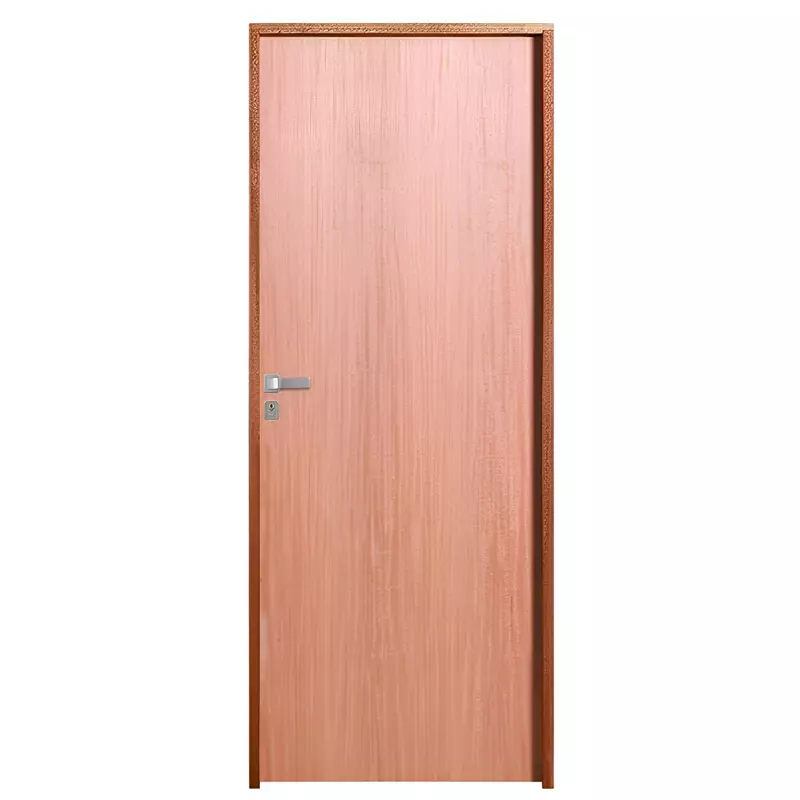 Porta de Madeira Semi-Oca Padrão Curupixá Lisa Batentes de 11 CM Eco - 0