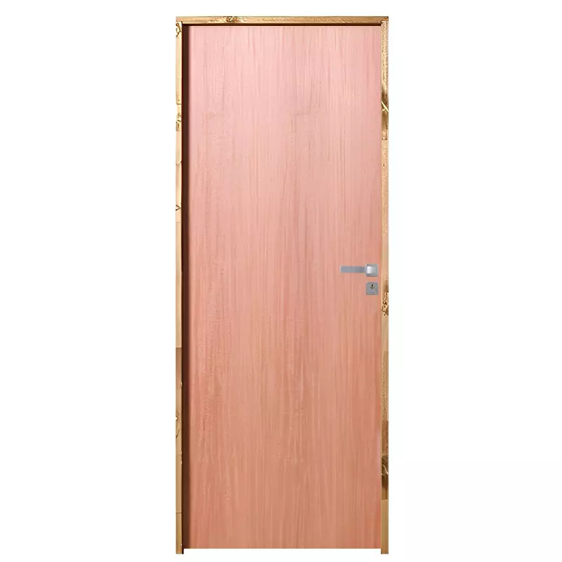 Porta de Madeira Semi-Oca Padrão Curupixá Lisa Batentes de 11 CM Eco - 1