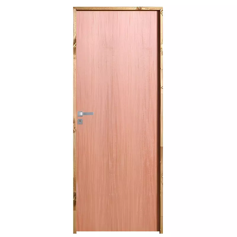 Porta de Madeira Semi-Oca Padrão Curupixá Lisa Batentes de 14 CM Eco - 0