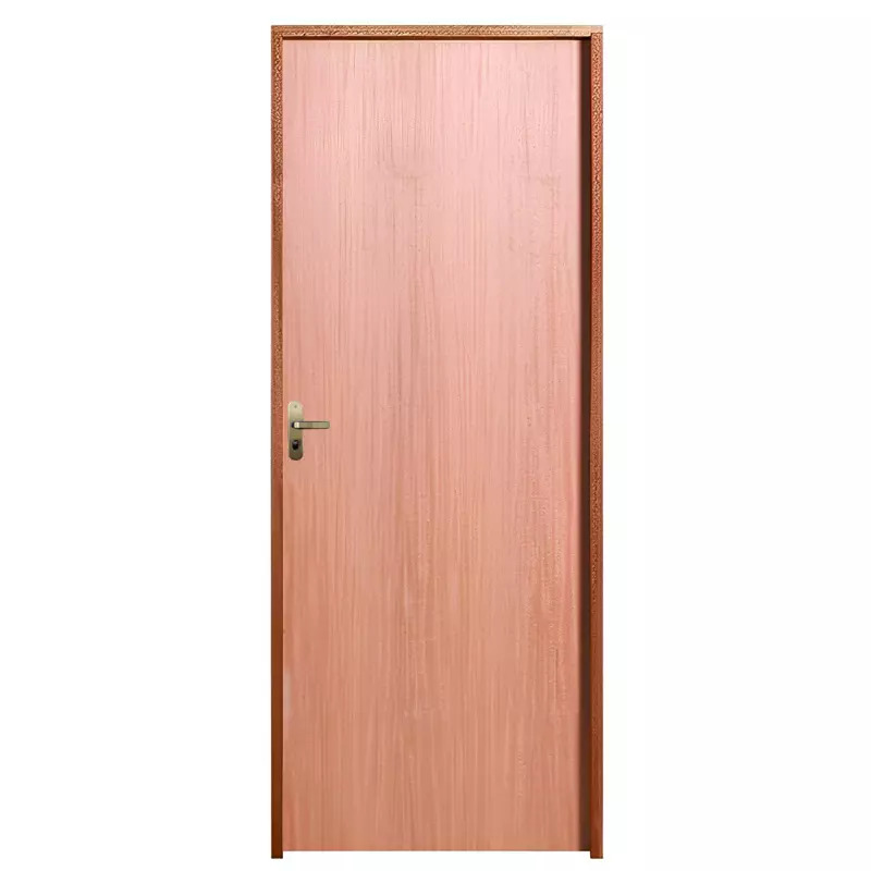 Porta de Madeira Semi-Oca Padrão Curupixá Lisa Batentes de 14 CM Mis - 0