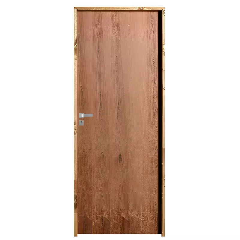 Porta de Madeira Semi-Oca Padrão Imbuia Lisa Batentes de 11 CM Eco Fe - 0