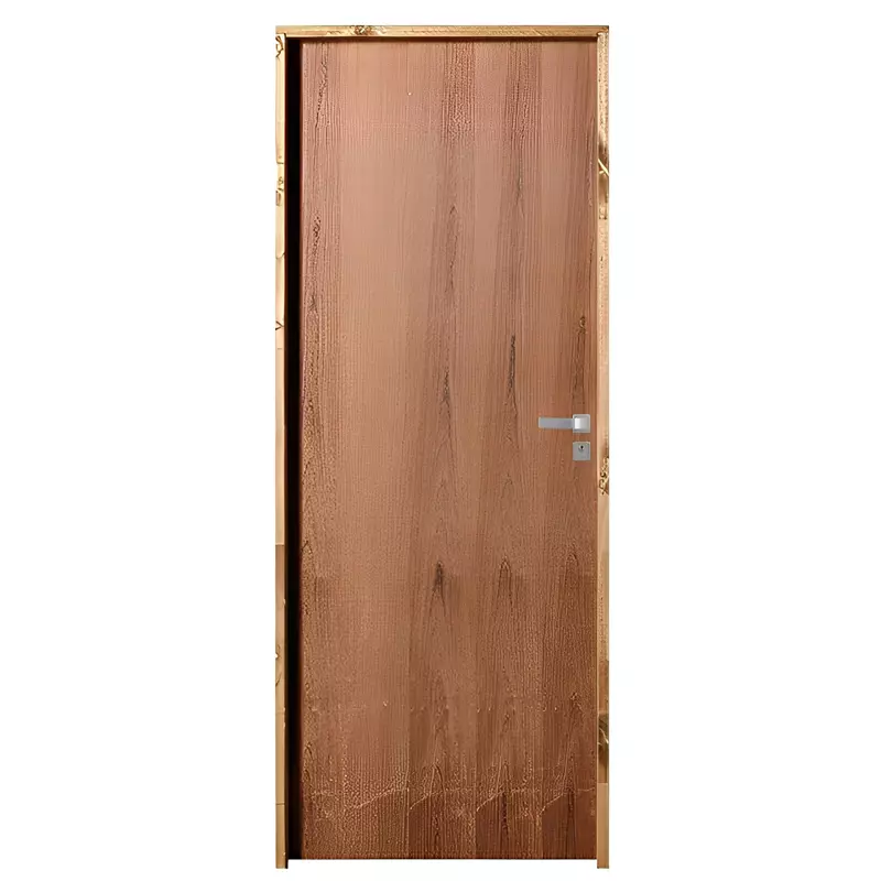 Porta de Madeira Semi-Oca Padrão Imbuia Lisa Batentes de 11 CM Eco Fe - 1