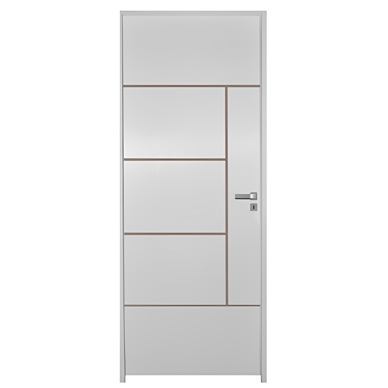 Porta de Madeira Semi-Oca Primer Atenas Frisada Batentes de 14 CM Eco - 1