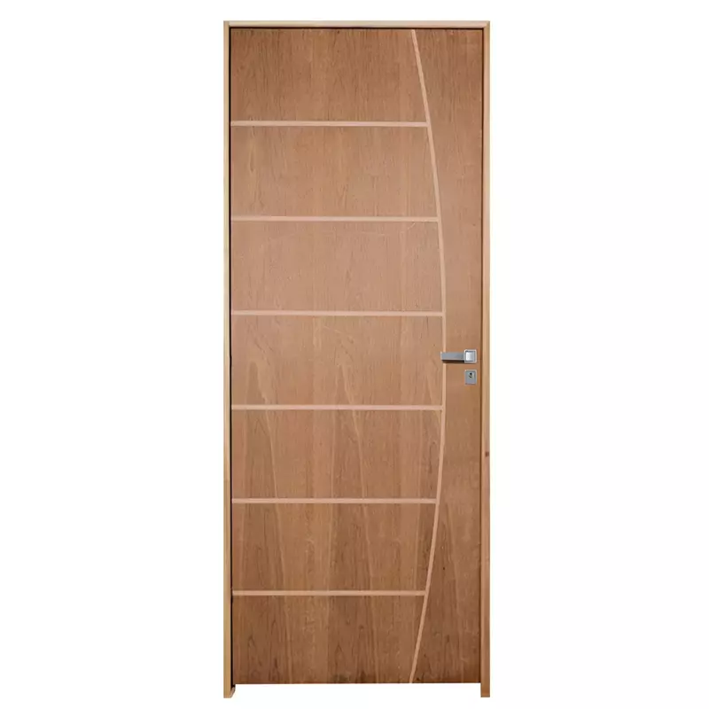 Porta de Madeira Semi-Oca Primer Belíssima Frisada Batentes de 11 CM - 1