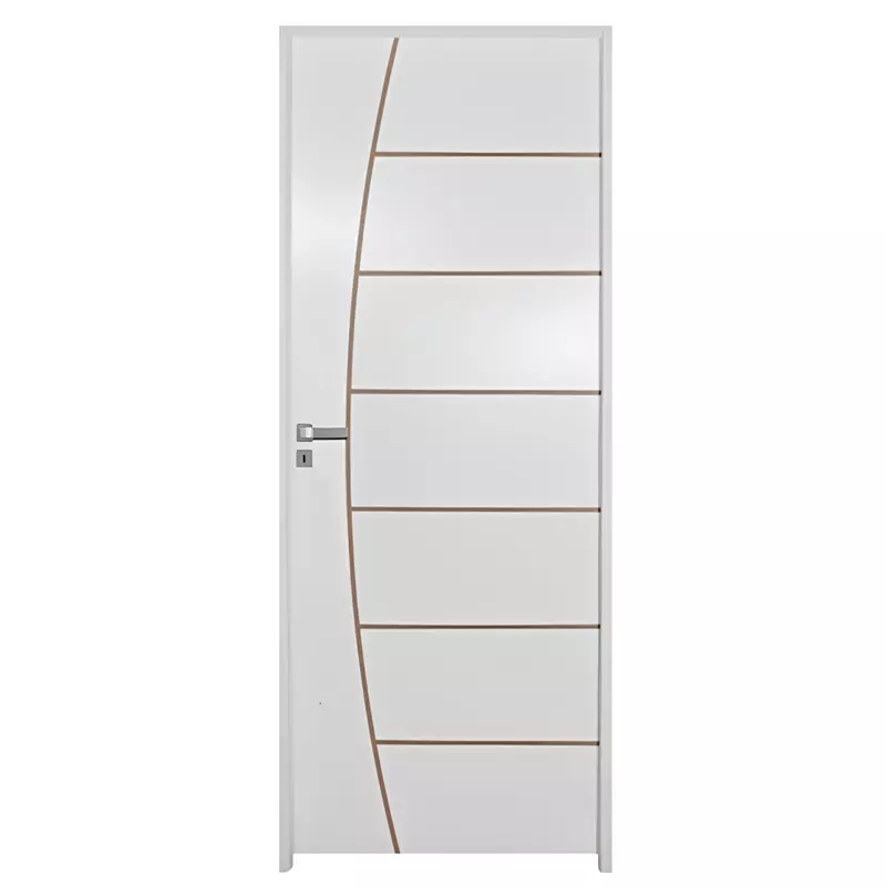 Porta de Madeira Semi-Oca Primer Belíssima Frisada Batentes de 11 CM - 0