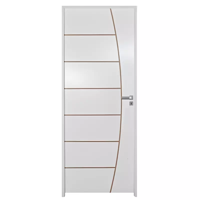 Porta de Madeira Semi-Oca Primer Belíssima Frisada Batentes de 11 CM - 1