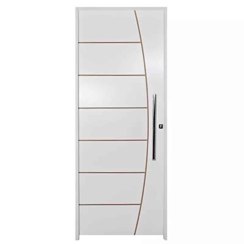 Porta de Madeira Semi-Oca Primer Belíssima Frisada Batentes de  11 CM - 1