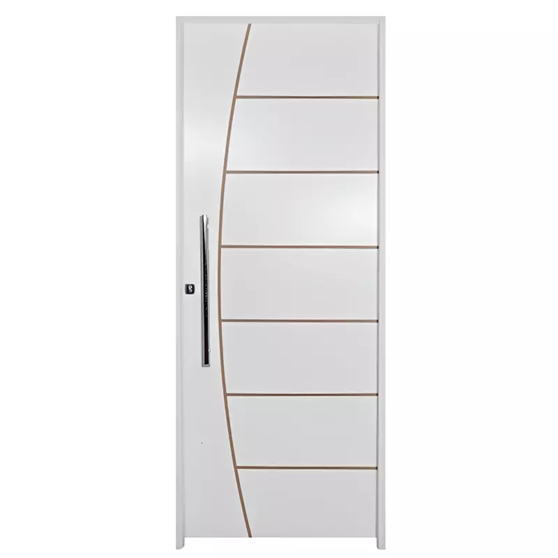 Porta de Madeira Semi-Oca Primer Belíssima Frisada Batentes de  11 CM - 0