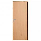 Porta de Madeira Semi-Oca Padrão Angelim Lisa Batentes de 11 CM Eco Fechadura Modena Externa Uniportas