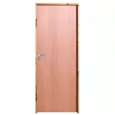 Porta de Madeira Semi-Oca Padrão Curupixá Lisa Batentes de 11 CM Eco Fechadura Modena Externa Uniportas