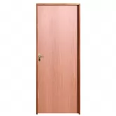 Porta de Madeira Semi-Oca Padrão Curupixá Lisa Batentes de 11 CM Misto Fechadura Navas Externa Uniportas