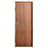Porta de Madeira Semi-Oca Padrão Imbuia Lisa Batentes de 11 CM Eco Fechadura Modena Externa Uniportas