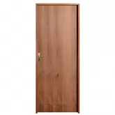 Porta de Madeira Semi-Oca Padrão Imbuia Lisa Batentes de 11 CM Misto Fechadura Navas Externa Uniportas