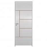 Porta de Madeira Semi-Oca Primer Atenas Frisada Batentes de 11 CM Eco Fechadura Externa Modena Uniportas