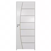 Porta de Madeira Semi-Oca Primer Belíssima Frisada Batentes de 11 CM Eco Fechadura Externa Modena Uniportas